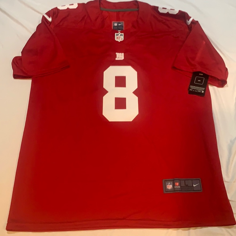 Daniel Jones NY Giants jersey. Red. Large.